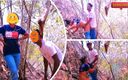 SL Milf: Sex public rapid riscant în junglă cu prietenă cu țâțe mari