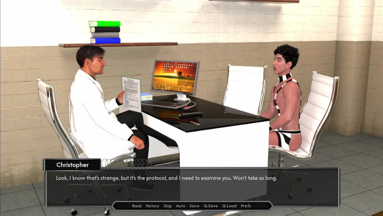Femboy Maaya: Korean Boy Antony in Prisoner Examination with Doctor Christopher