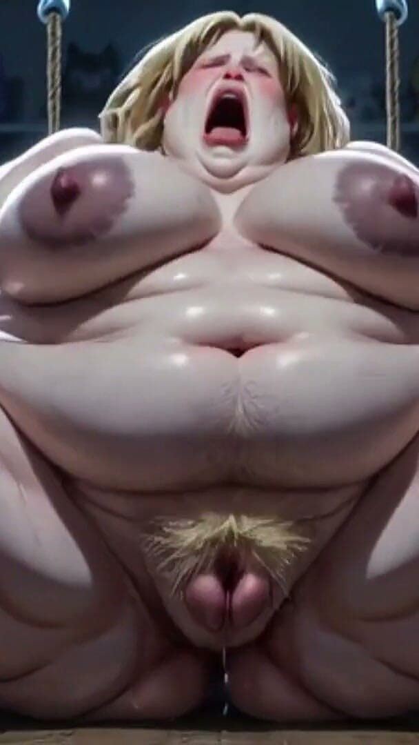 YOUR BEST FANTASY: Massive SSBBW in engen seil-bondage - stöhnen und kämpfen in hitze