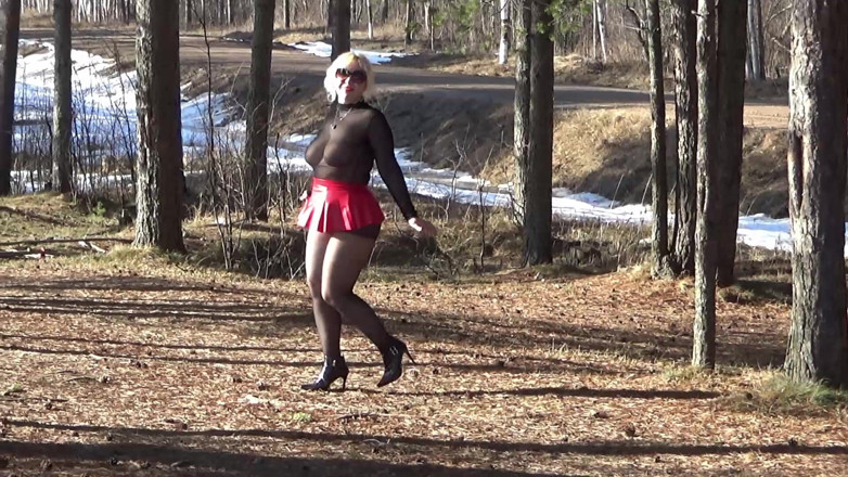 RedRoseRus: Sexy Micro Skirt - Walking Outdoor