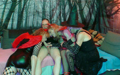 Lucy Essex CD: Orgie sexy en quatuor pour Halloween, partie 1 avec 2 transs et...