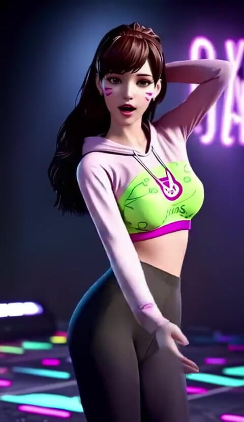 3D-Hentai Games: Dansul Focului aprins al lui D.Va (2ne1 - Fire)