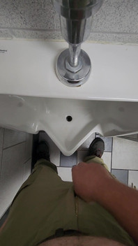 Pissing Ina Public Bathroom.