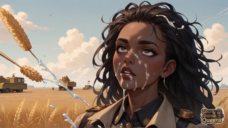 Ebony Anime Queens: साँवली Siren का गेहूं के खेत में प्रलोभन - सबसे अच्छा साँवली xxx!