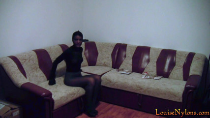 Louise Nylons: Totally encased and sexy posing