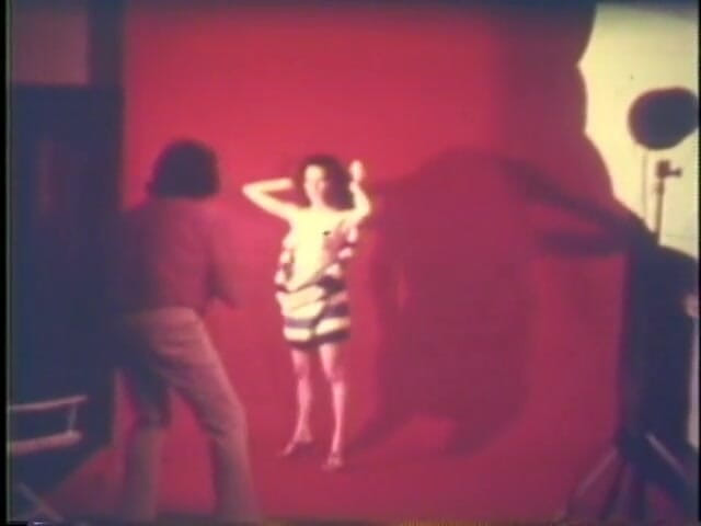 Vintage Usa: Peluda morena milf posando para la cámara en el casting
