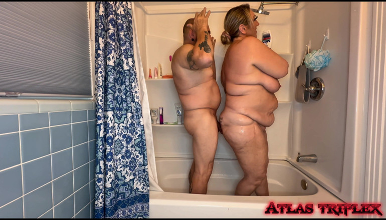 Atlas_TripleX: BBW Coworker Facefucked in the Shower