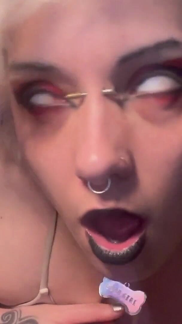 Glitterqueen1999: Goth Girl Glitterqueen1999 Possessed by Her Stepdad and Made to...