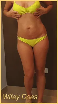 Wifey Wears a Skimpy Yellow Bikini