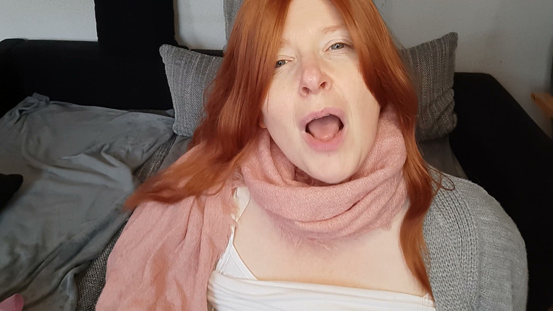 Curly_Dreams: Curly_dreams Does Your Cum Help Against a Sore Throat?