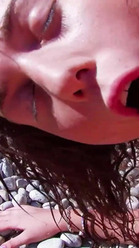 Sexy teen Samantha on the beach fucked by step brother with big cock