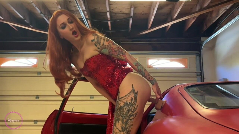 Magnea: Gioia di jessica rabbit - dildo scopa figa cosplay