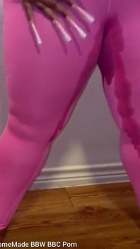 Desperate for a Wee Pissing My Self in Nylon Leggings