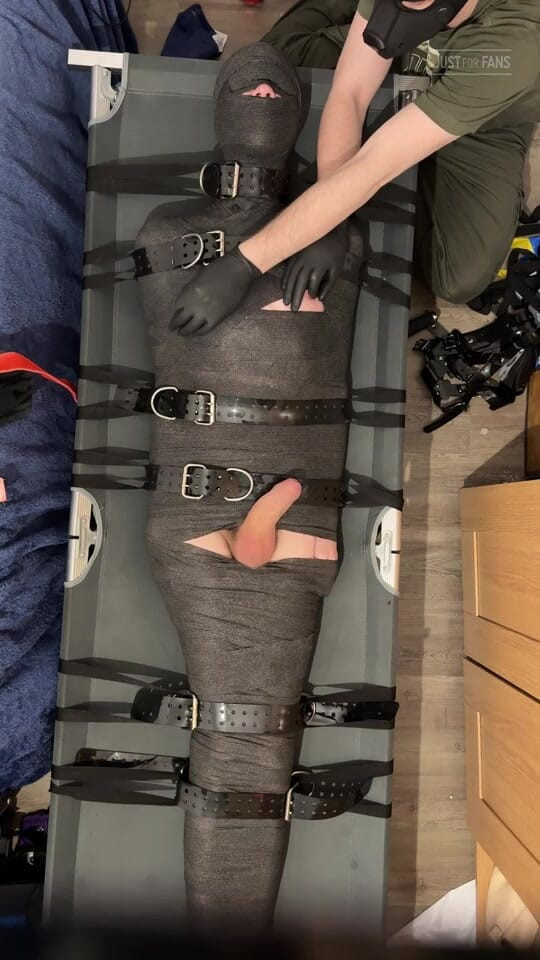Inmate Cody and SubEdgeX: Twink Completely Mummified and Edged, part 2