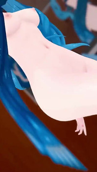 Genshin Impact Keqing se déshabille, danse et sexe nu MMD, 3D, couleur de cheveux bleus Modifier Smixix