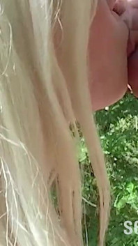 Beautiful Teen Jizzed in Mouth During Passionate Outdoor Sex