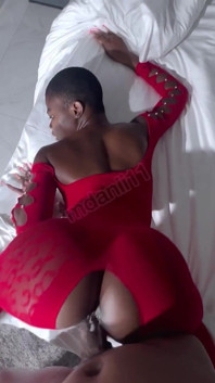 Big Booty Ebony Rides a Big Black Cock