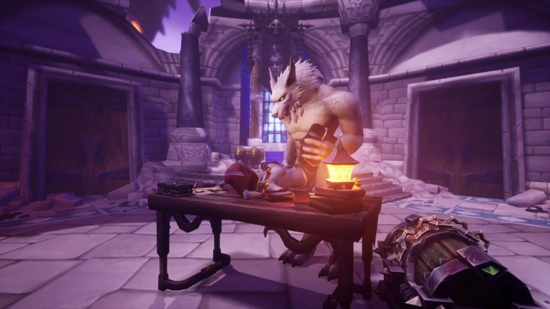 Wraith ward: Un loup-garou baise night elf sur une table