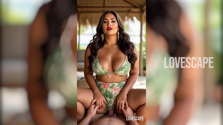 Lovescape: Latina MILF Double-teamed Raw on the Beach