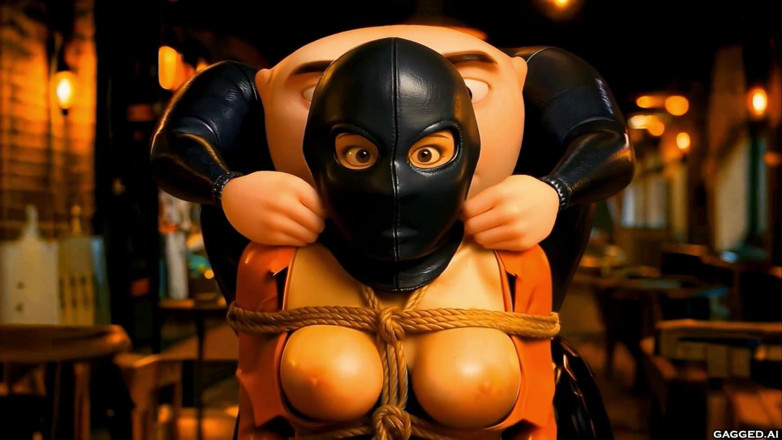Gagged AI Cartoons: Kembar dalam latihan