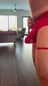 The Red Granny Panties and Garter