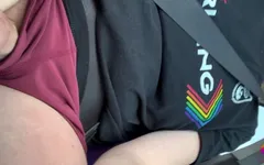 Transgirl Jacks off While Driving