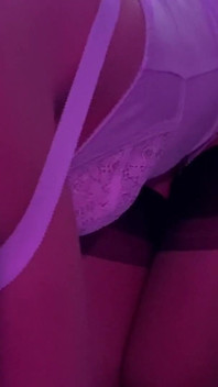 # 25 body vintage blanco y medias de nylon