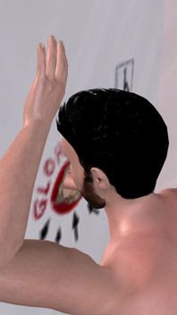 Animazione 3D porno gay - bel uomo succhia il cazzo attraverso il gloryhole nel bagno degli uomini