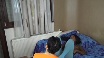 Foot Girls: Ebony teen Barbie colored nylon feet licking
