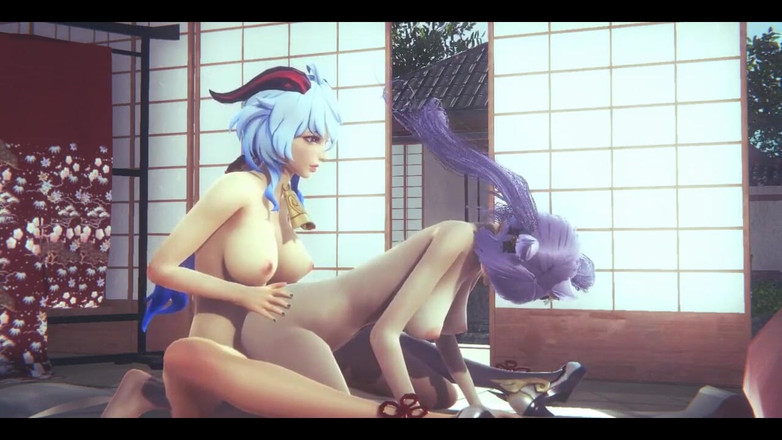 HentaiTubes: Genshin Impact Hentai Yuri - Ganyu și Keqing Hardsex - japoneză asiatică Manga...