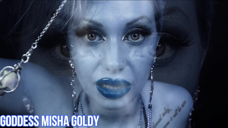 Goddess Misha Goldy: 迷人的眼神交流！操纵你并采取你虚弱的头脑是如此容易！