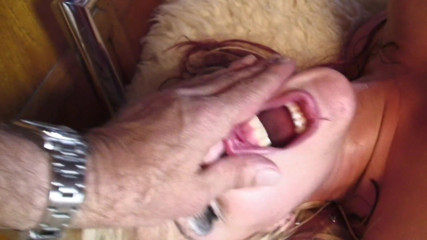 Porncentro: Blonde whore in glasses and stockings get all holes filled...