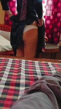 Desi Housewife Changing Panty in From of Her Lover
