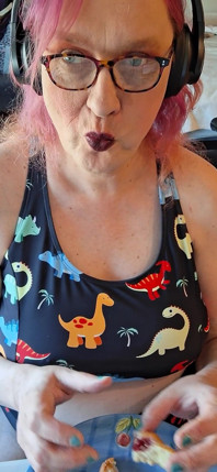 Dinosaur Girl Eats Breakfast!