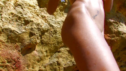 Get Your Fix: Skinny blonde enjoys rough beach stuffing