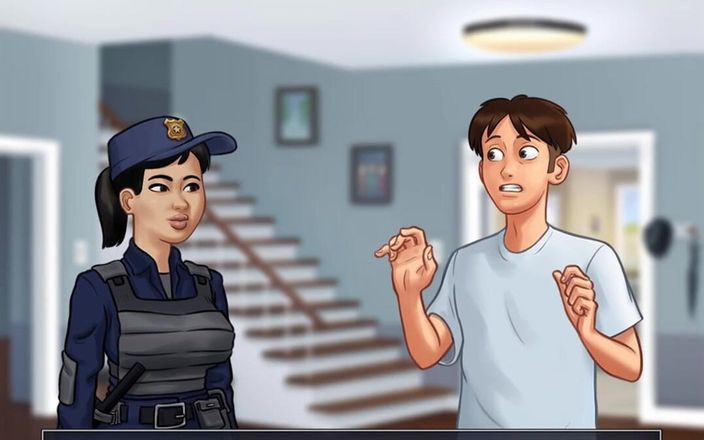 Miss Kitty 2K: Summertime Saga Reworked - 6 Officer Has Bad News by Misskitty2k