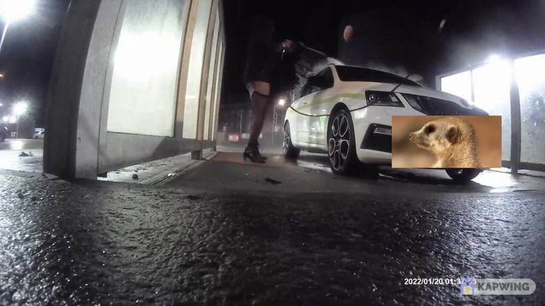Lingeriemanx69: Car wash in stockings 1
