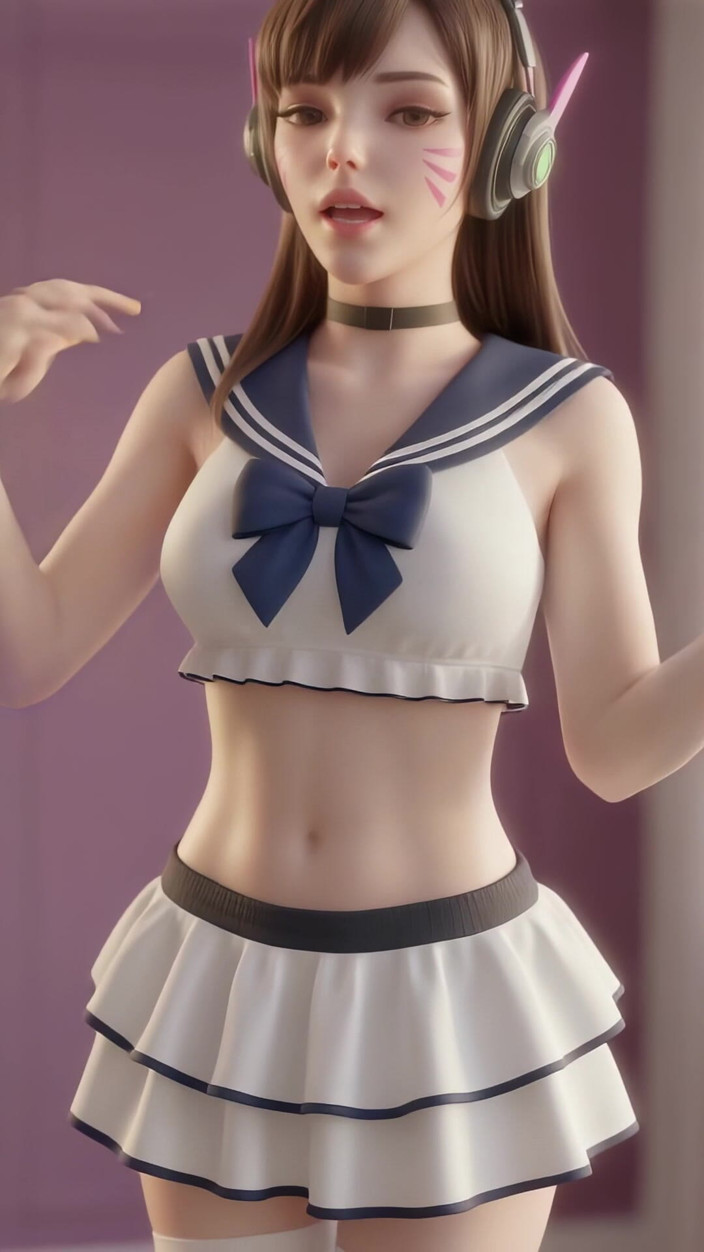 3D-Hentai Games: D.va's Bubbly Dance (Generatia fetelor - Gee)