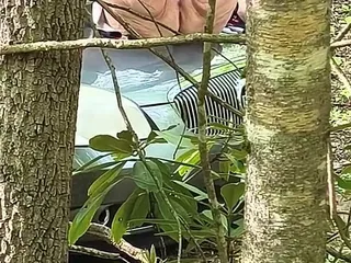 HerculesnVENUS: She's Caught Pussy Rubbing in the Woods Squirting on Her...