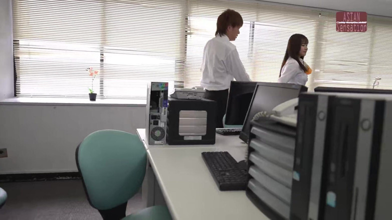 Juicy Bounce JAV Club: Female Office Worker in Black Pantyhose