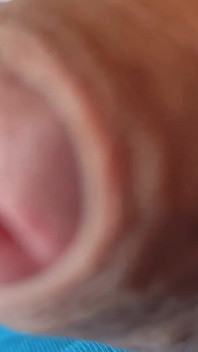 Boy Masturbates Phimosis and Close up of Pre Cum.