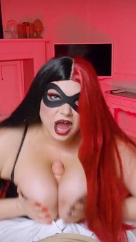 Döl düşkünü Harley Quinn çılgın bukkake