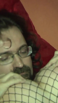 Babe with Fishnet Lingerie Gets Fucked Anal by Nerd