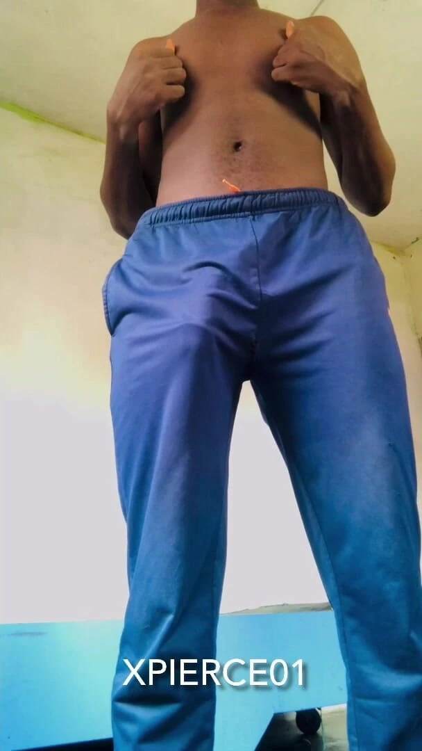 X Pierce: Teasing my semi hard dick very hard