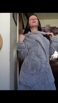 Fuzzy Robe Tease
