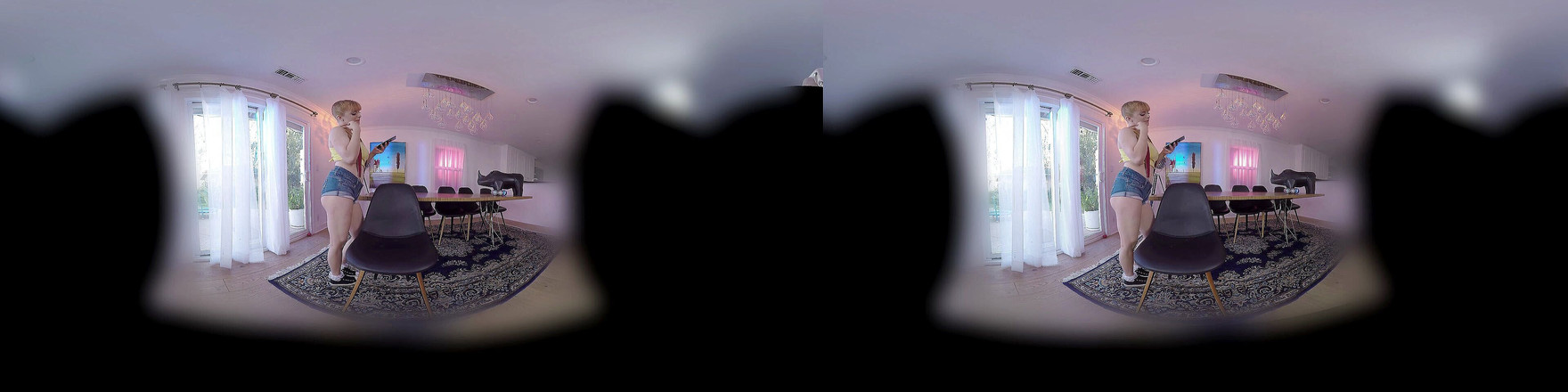 CBD Media: 巨乳の金髪の十代は一人称視点で巨大なコックを吸う