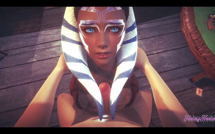 Yaoitube: Starwars хентай в видео от первого лица Ahsoka, 3D 4D - минет и трахнутая наездница Stily с кримпаем
