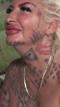 Huge Blonde Babe Jeanny Bln Gets Fucked by Two Massive Cocks