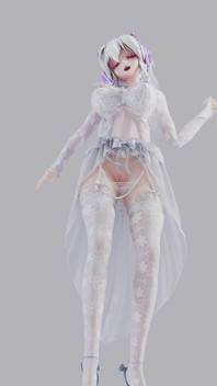 [mmd] T-ara fraco vestido de noiva de seda branca