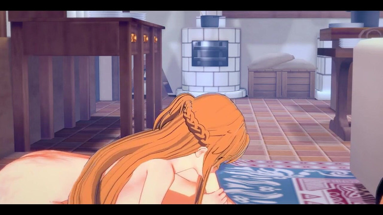 HentaiTubes: Sao Art Online Hentai - Asuna Hardsex to Kirito - Japonská Asijská...